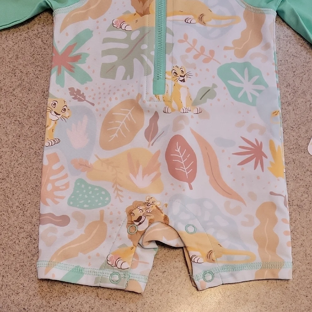Disney Lion King Rashguard UPF 50 size 3/6 Months New With Tags